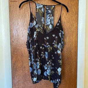 American Eagle Blue Rose Top